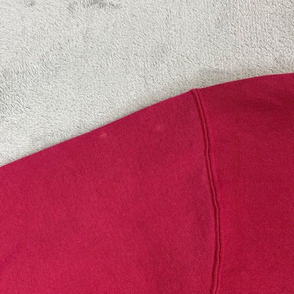 Vintage Russell Athletic Solid Pink Sweatshirt Crewneck Pullover USA Large - Picture 6 of 10
